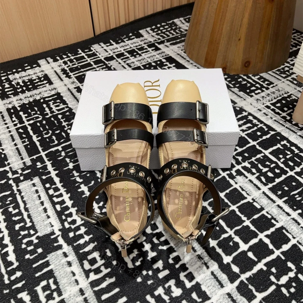 View 8 of 高仿Dior*Punk系列KCB963平頭塔扣樂福鞋膚色免檢版