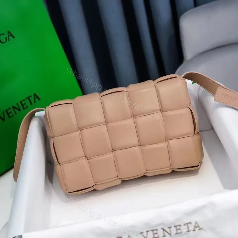 View 2 of Textured Nude Crossbody: Grid-Tufted Vegan Leather, Compact Luxury Crossbody
