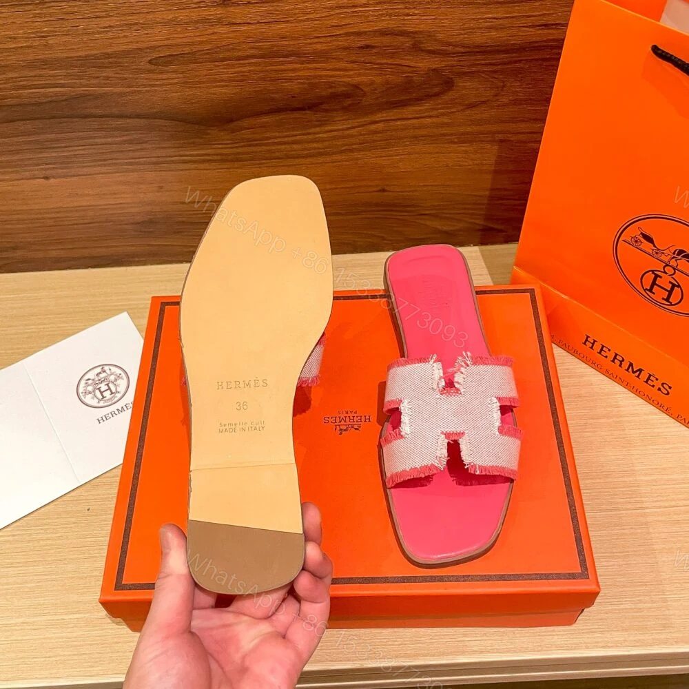 View 6 of Hermes Oran Sandal Pink H231095Z C5350