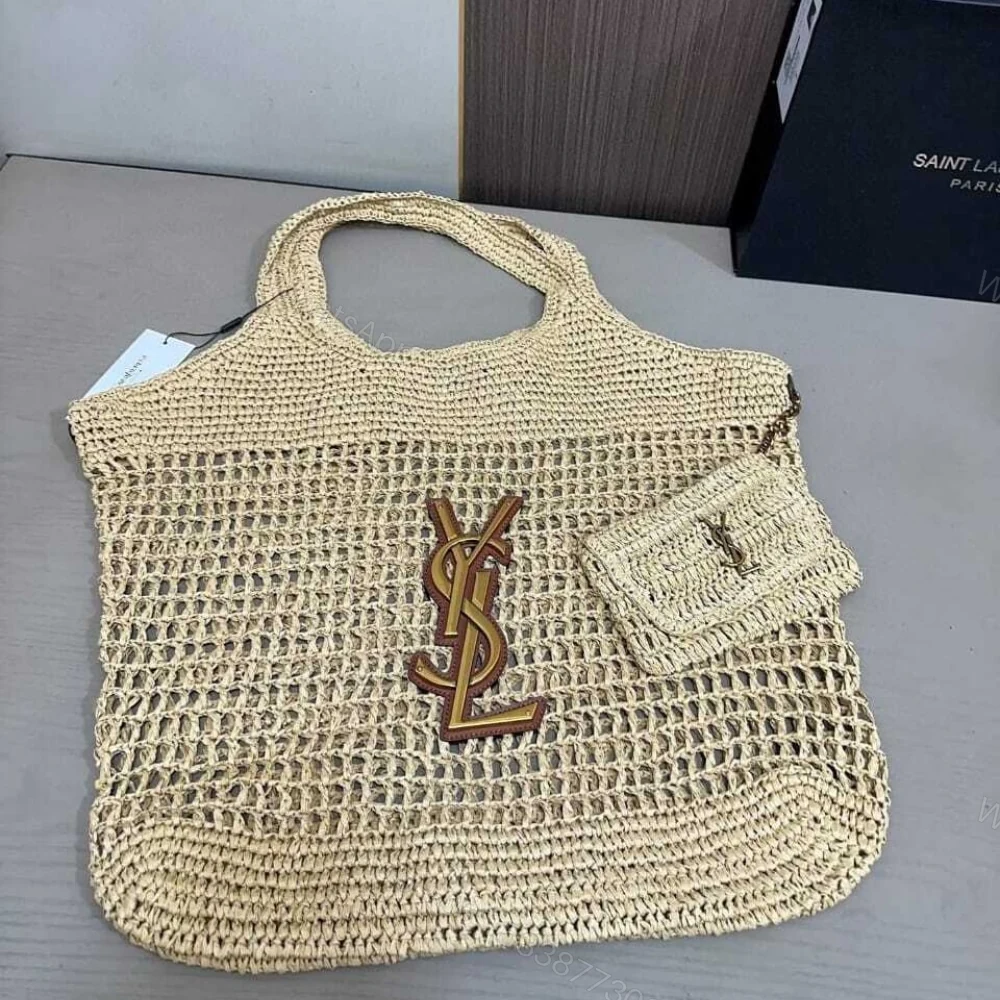 View 2 of Saint Laurent Icare Naturel And Brown Gold 45Cm 772191GAAEK2063