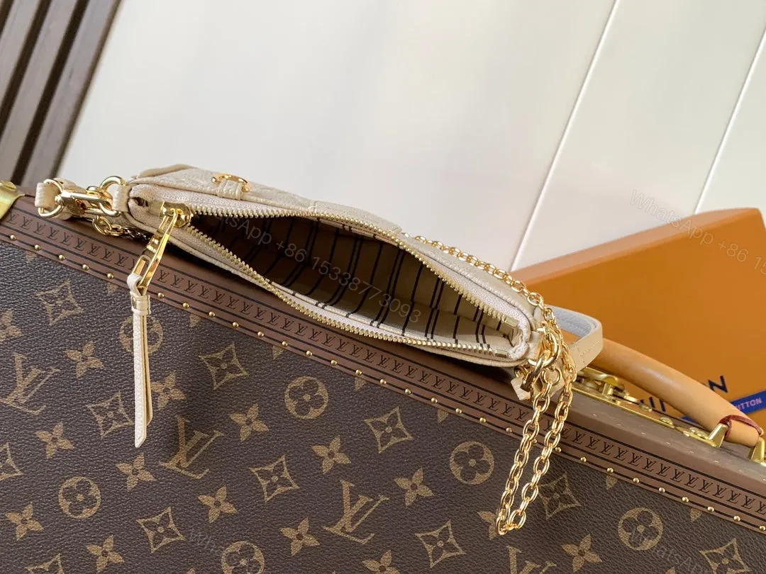 View 6 of LV EASY POUCH ON STRAP 19 IN BEIGE MONOGRAM EMPREINTE LEATHER