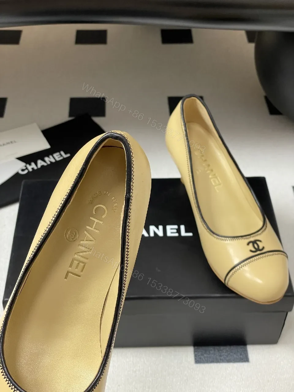 View 3 of Cream Leather Pumps: Chic, Subtle Stitch Detailing, All-Day Comfort