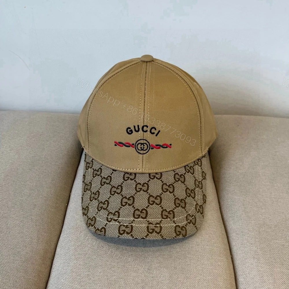 View 3 of Gucci Baseball Cap Web Stripe Brown