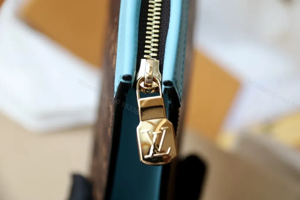 View 6 of Turquoise Trim Monogram Crossbody â€“ Luxe Everyday Bag