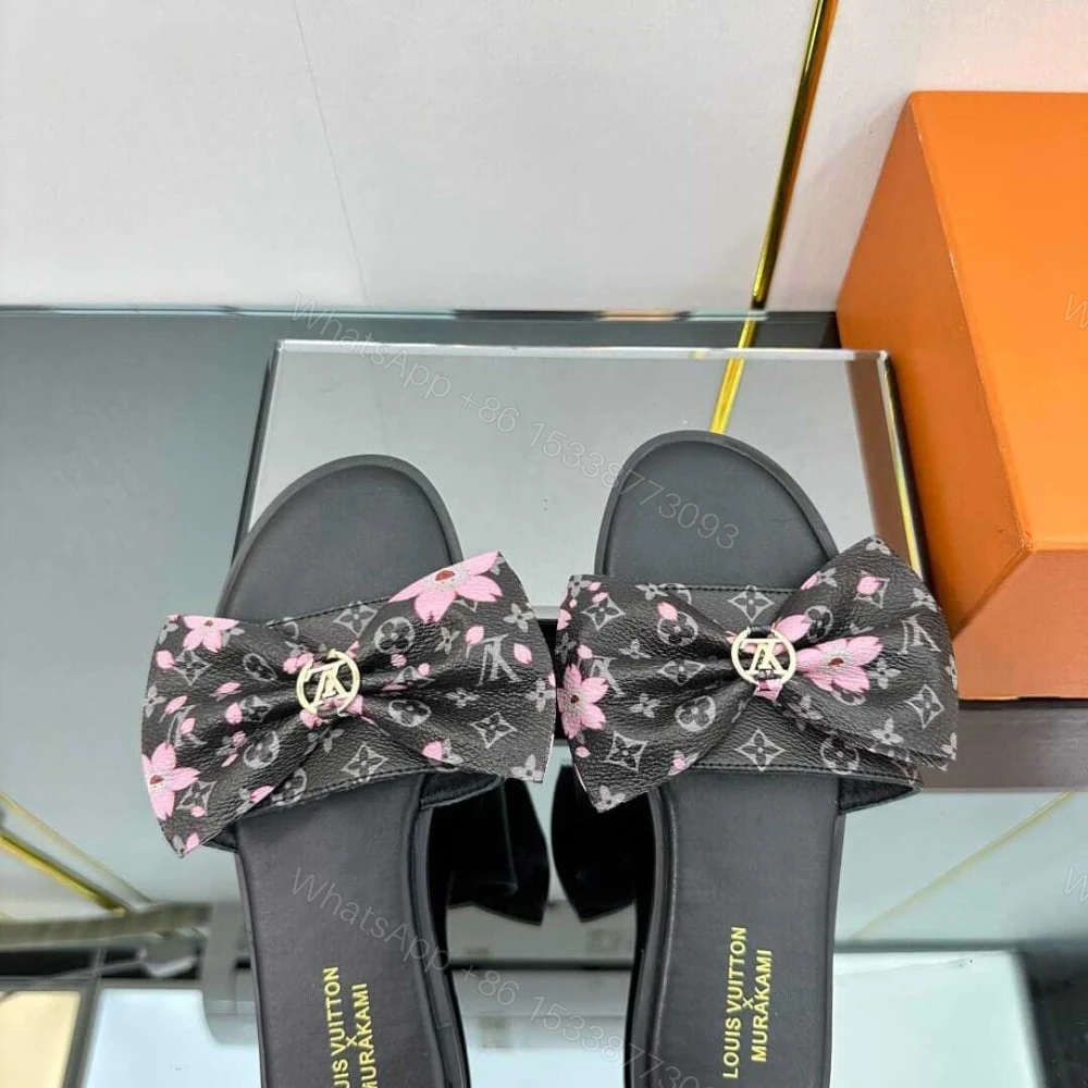 View 4 of LOUIS VUITTON X TAKASHI MURAKAMI LILY FLAT MULE MONOGRAM BLACK