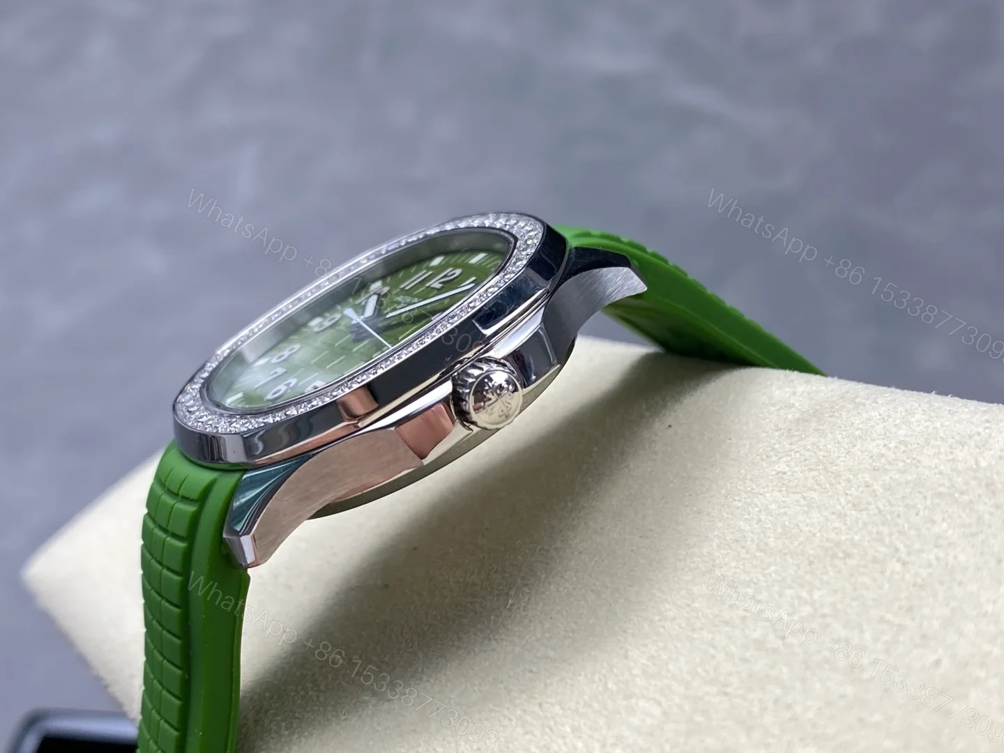 View 6 of Patek Philippe Aquanaut Luce Quartz Stainless Steel Khaki 5267/200A-011