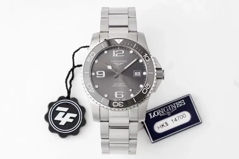Longines Conquest Grey Dial Automatic Stainless Steel Watch — view 1