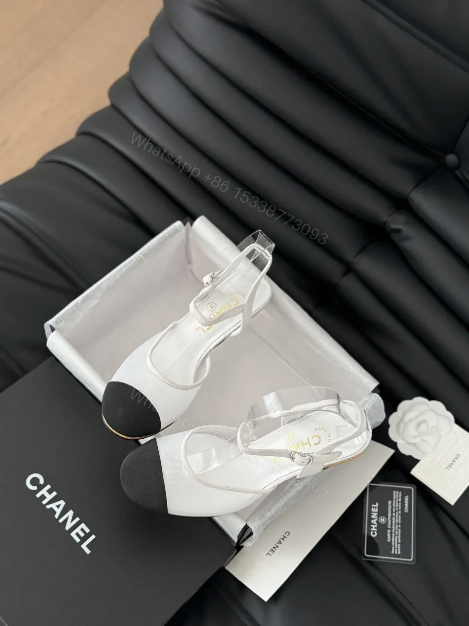 View 5 of Satin Slingbacks: Transparent Strap, Cushioned Comfort, Elegant Everyday Footwear