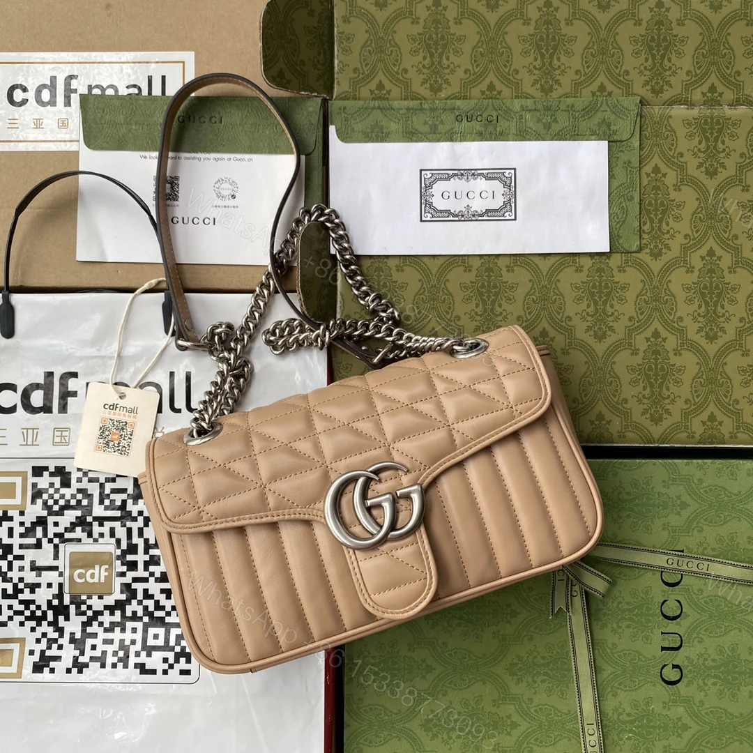 Gucci 一比一GG Marmont卡其包 女用鏈條款 柔和氣質款式 — view 1