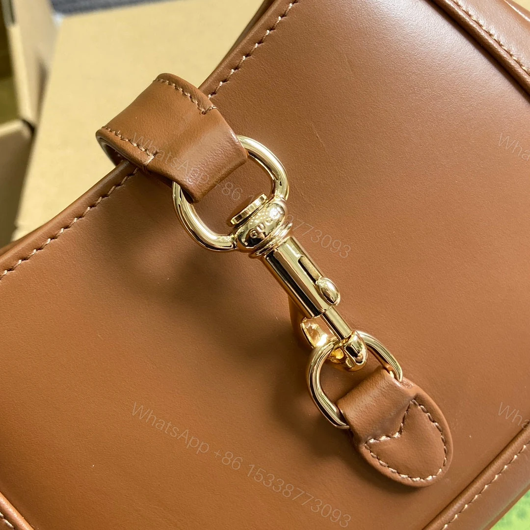 View 8 of JACKIE NOTTE MINI BAG 19 IN TAWNY BROWN CALFSKIN GOLD HARDWARE