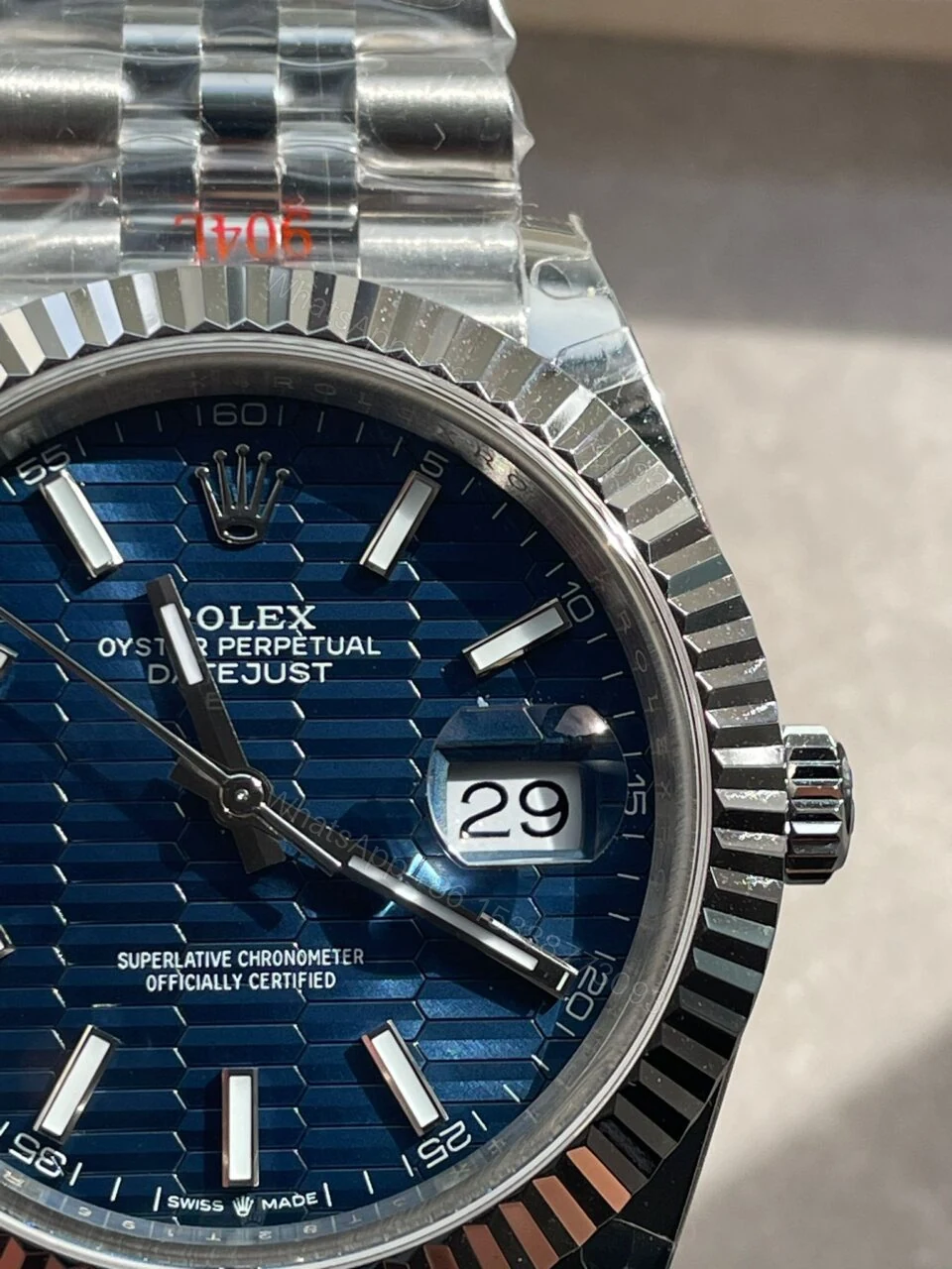 View 9 of VSF Factory 1:1 Rolex DateJust 41 SS Best Edition 904L Steel Blue Textured Dial