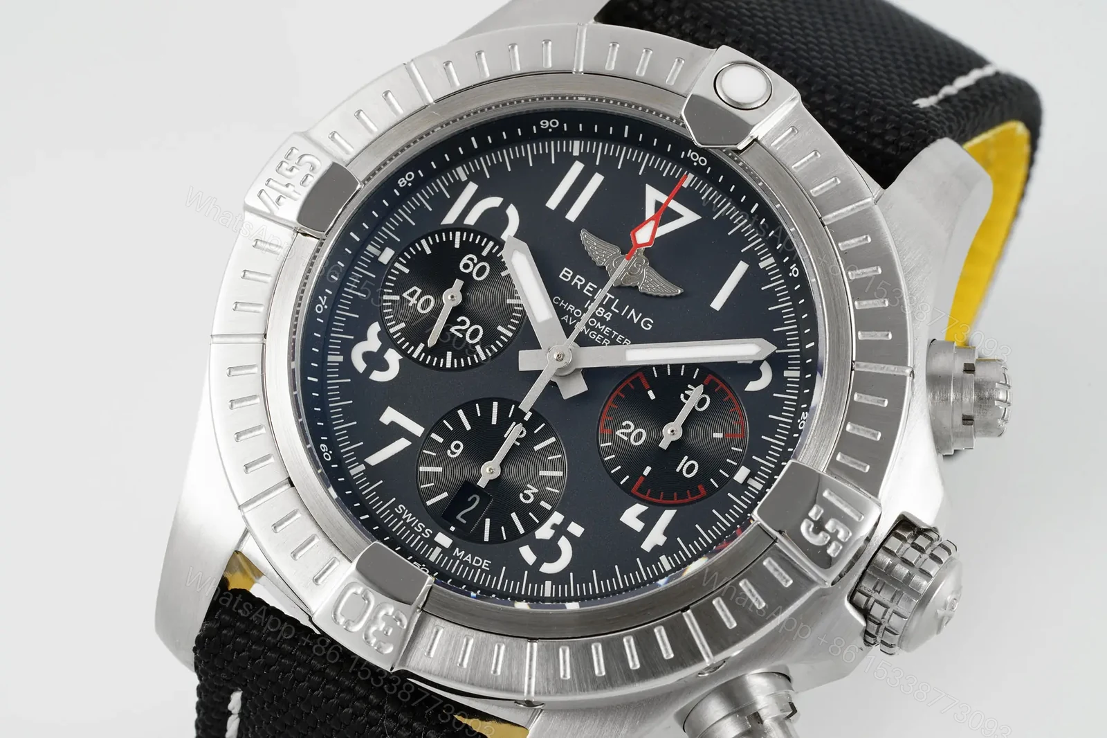 View 3 of Breitling Avenger B01 Chronograph 45 Stainless Steel Anthracite Black Strap – Folding AB01821A1B1X2