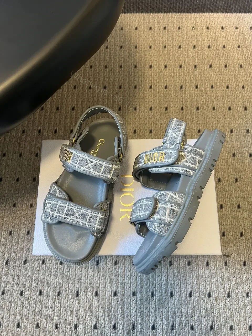 View 4 of Patterned Strap Sandals: Elevated Comfort, Designer-Inspired Style
