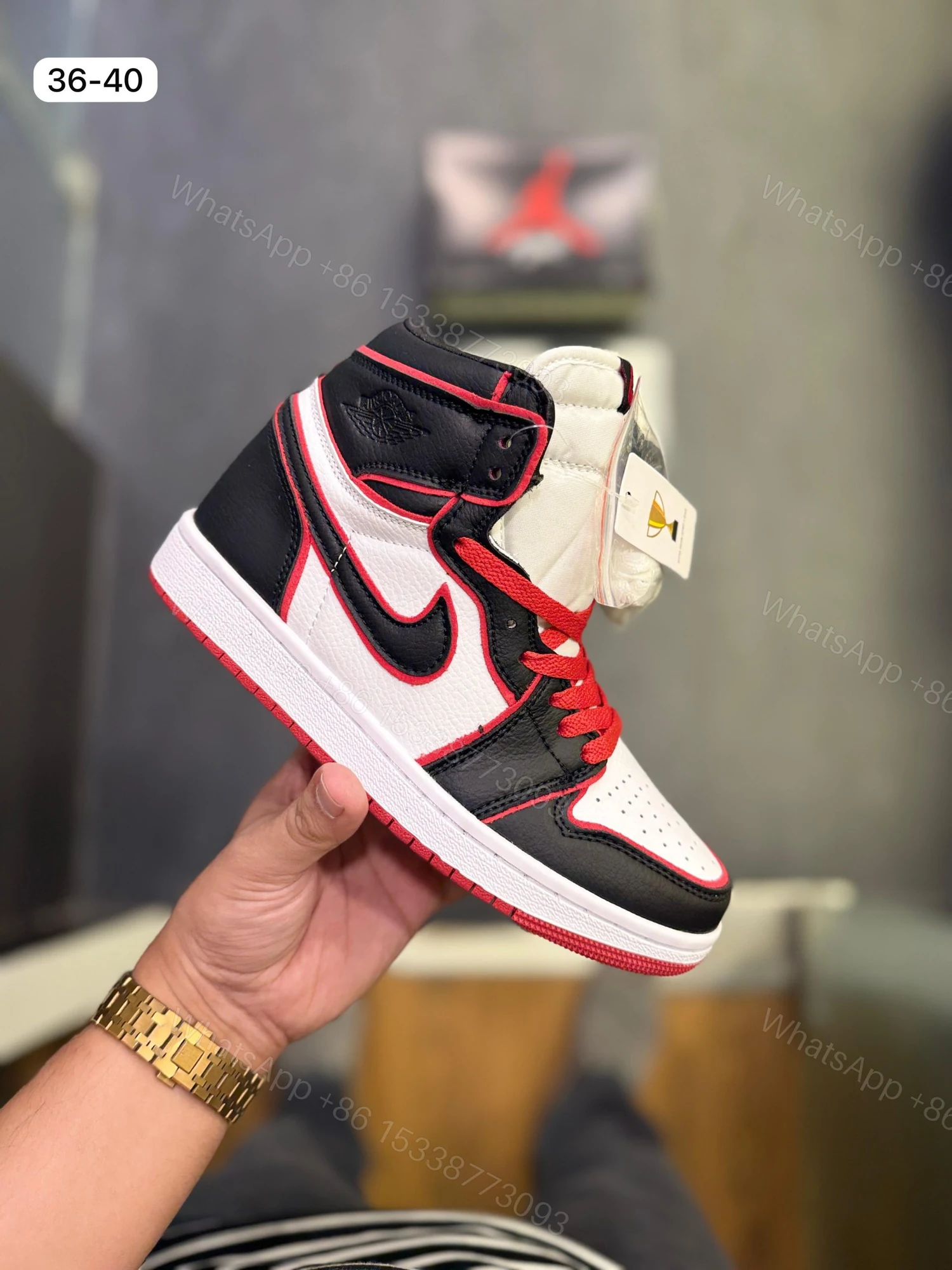 View 7 of FIRST COPY AIR JORDANS RETRO 1 MID BLOODLINE