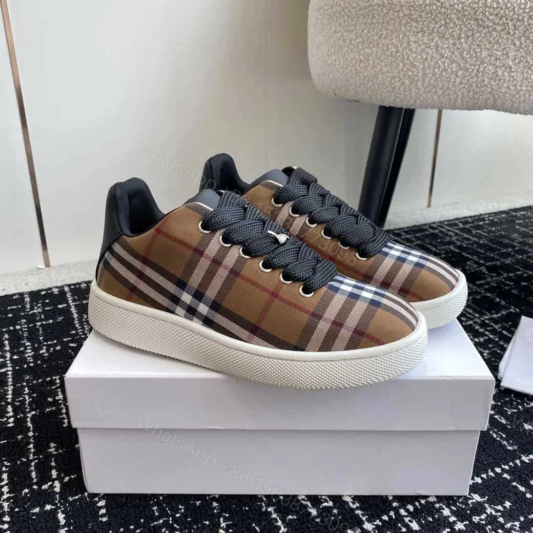 BURBERRY RANGLETON CHECK SNEAKERS – BBR102 — view 1