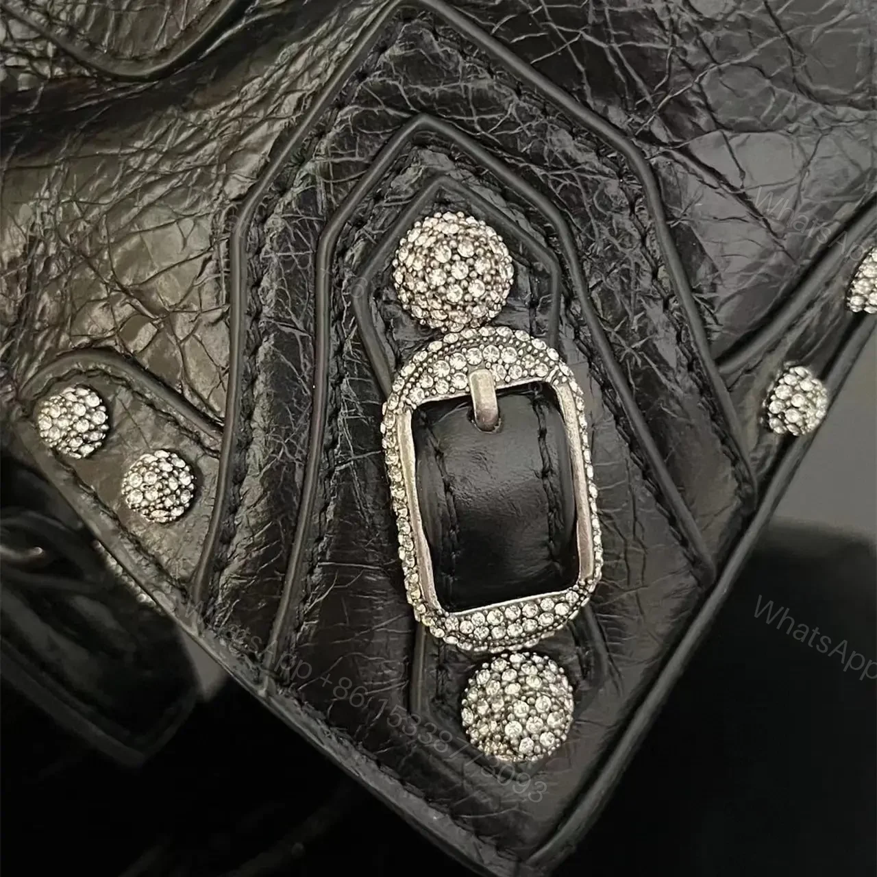 View 11 of 高仿Balenciaga*NeoCagole系列機車包黑色