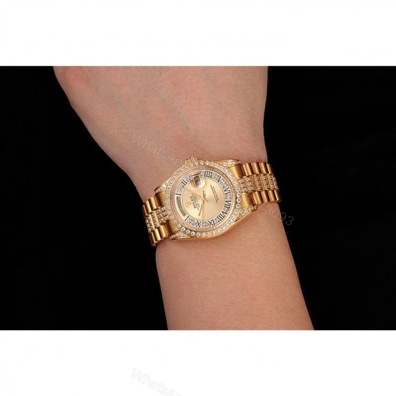 View 9 of Superclone Rolex Day-Date Gold Dial 1453954 37 mm