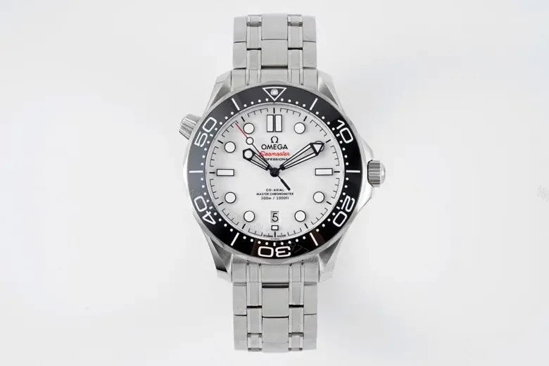 Omega Seamaster 300M White Dial Ceramic Bezel Stainless Steel Watch — view 1