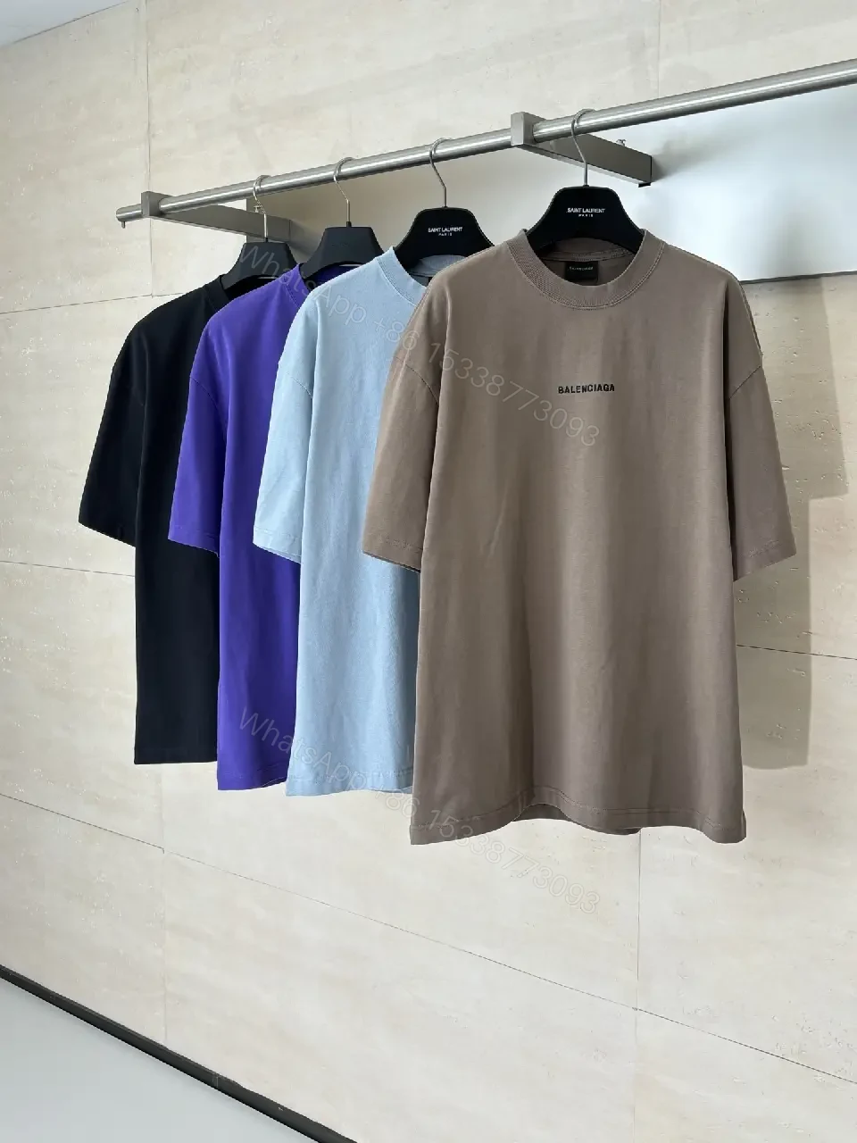View 4 of Taupe Cotton Tee-Dress: Relaxed, Minimal, Designer-Inspired