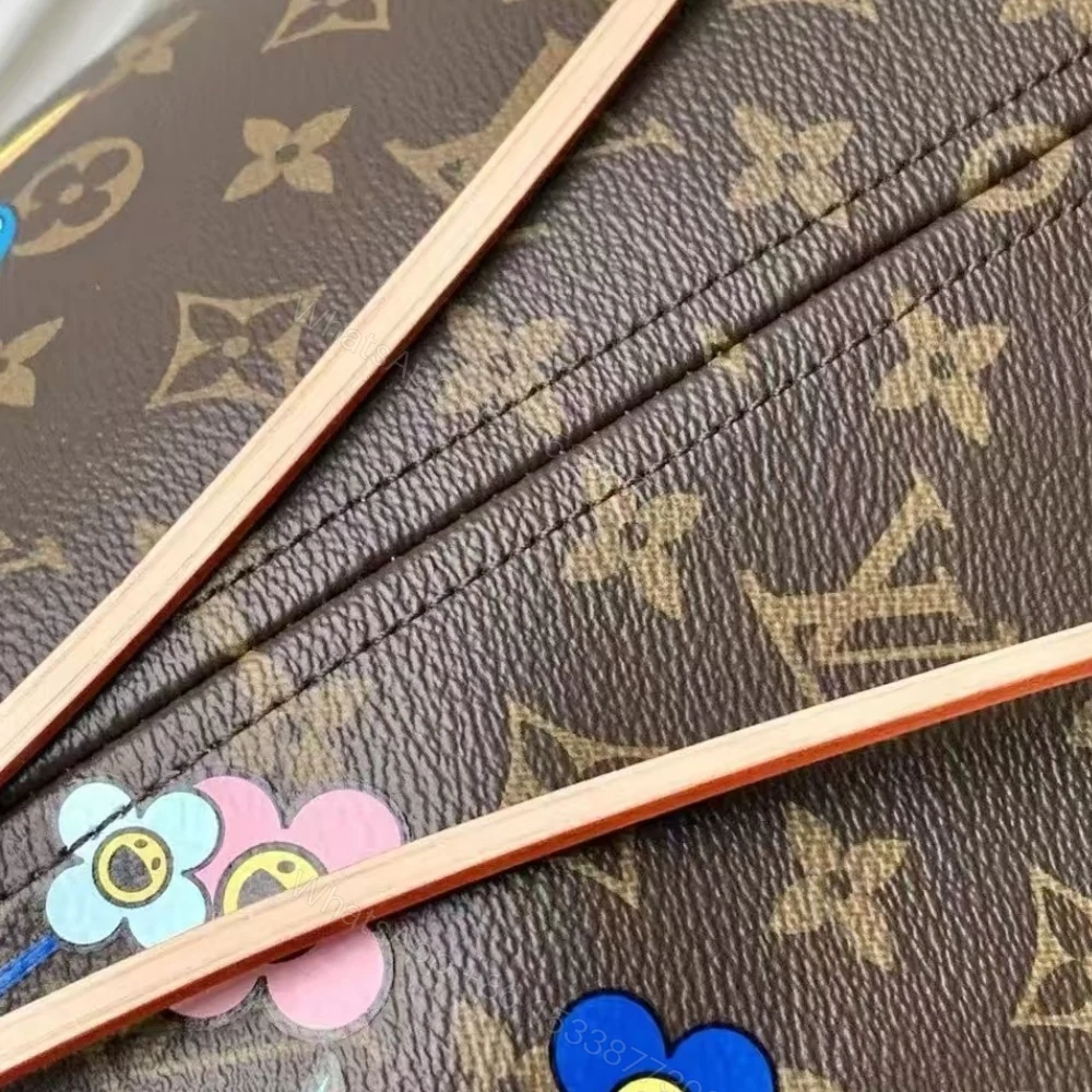 View 4 of Louis Vuitton X Takashi Murakami Neverfull MM Superflat Brown 32Cm