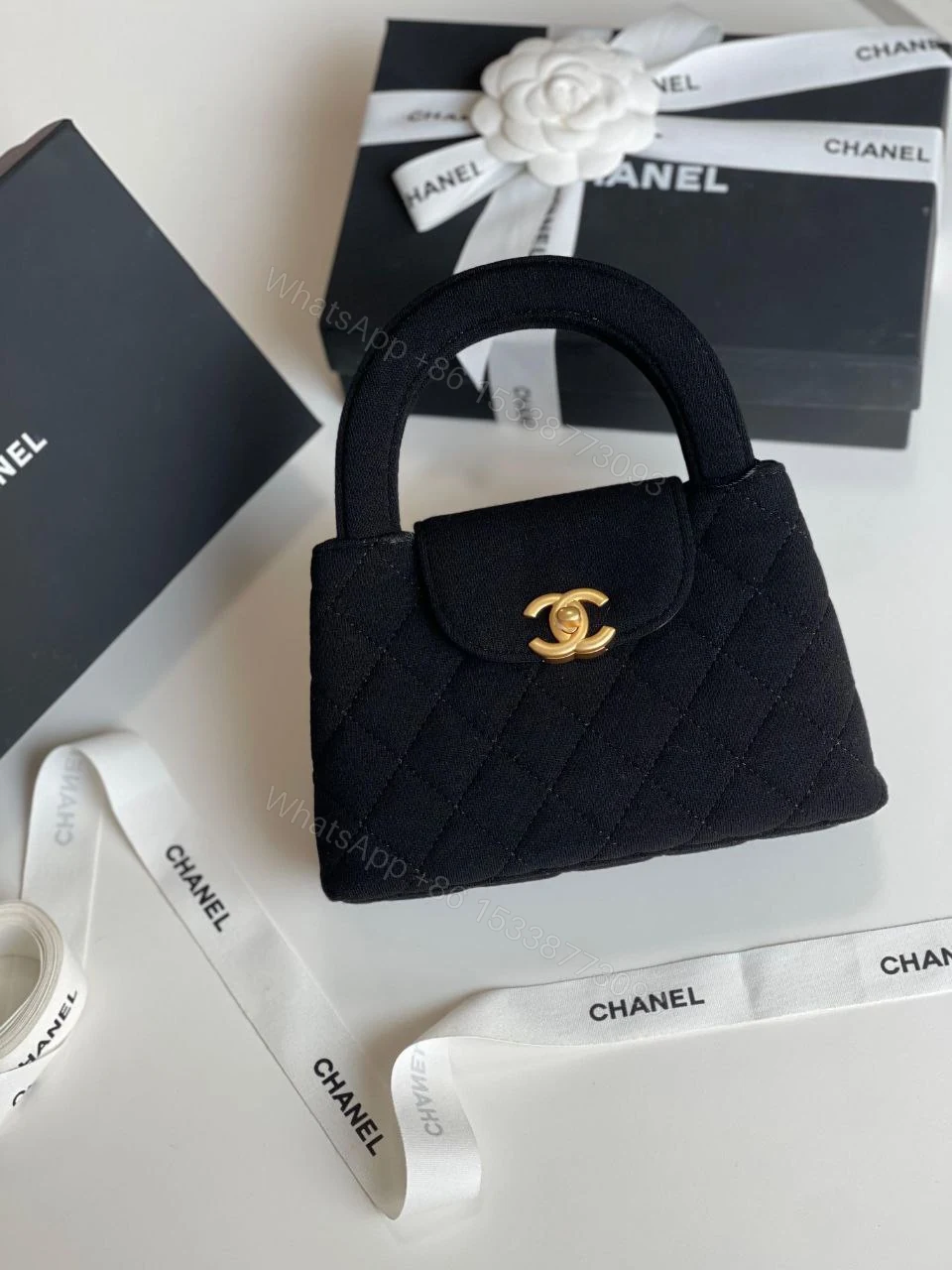View 5 of Chanel Shiny Aged Calfskin Quilted Nano Kelly Shopper