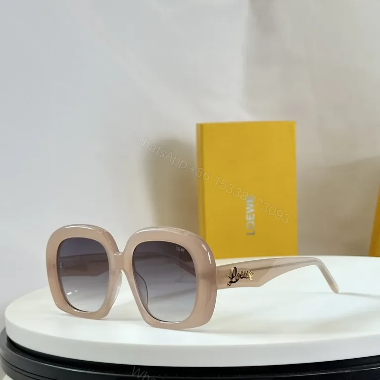 Loewe-Inspired Blush Acetate Oversized Square Sunglasses — view 1