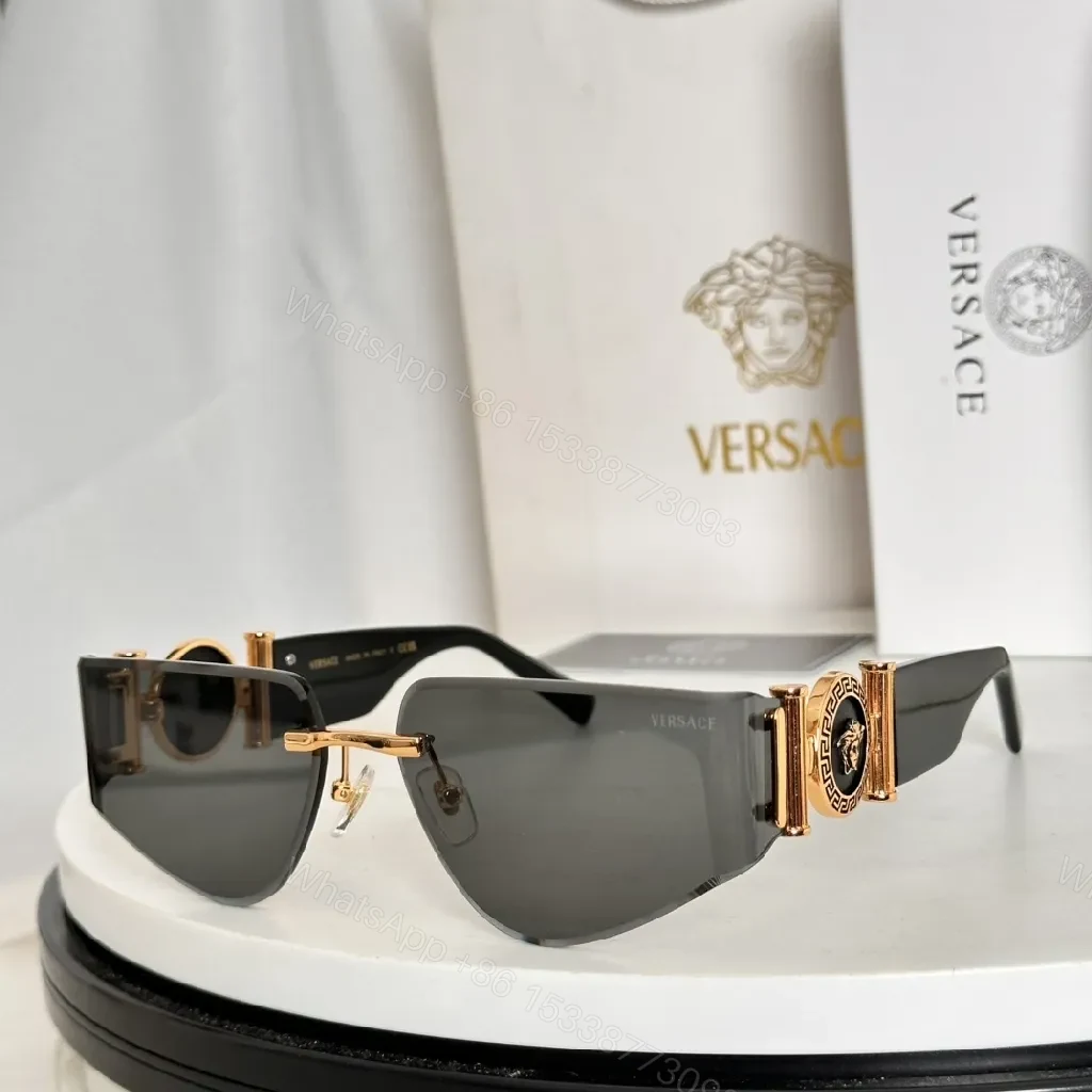 View 3 of Rose-Gold Shield Sunglasses: Luxe Detail, All-Day Comfort