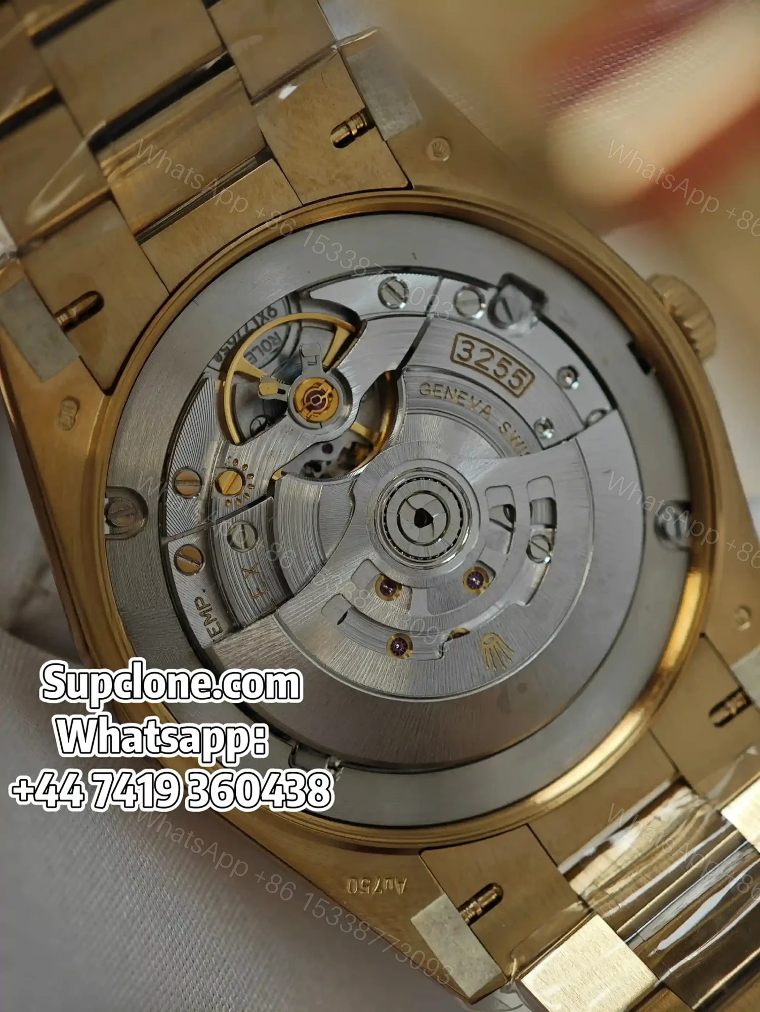 View 9 of Rolex Day-Date 40mm Yellow Gold Green Roman Dial – Super Clone 1:1 Cal. 3255