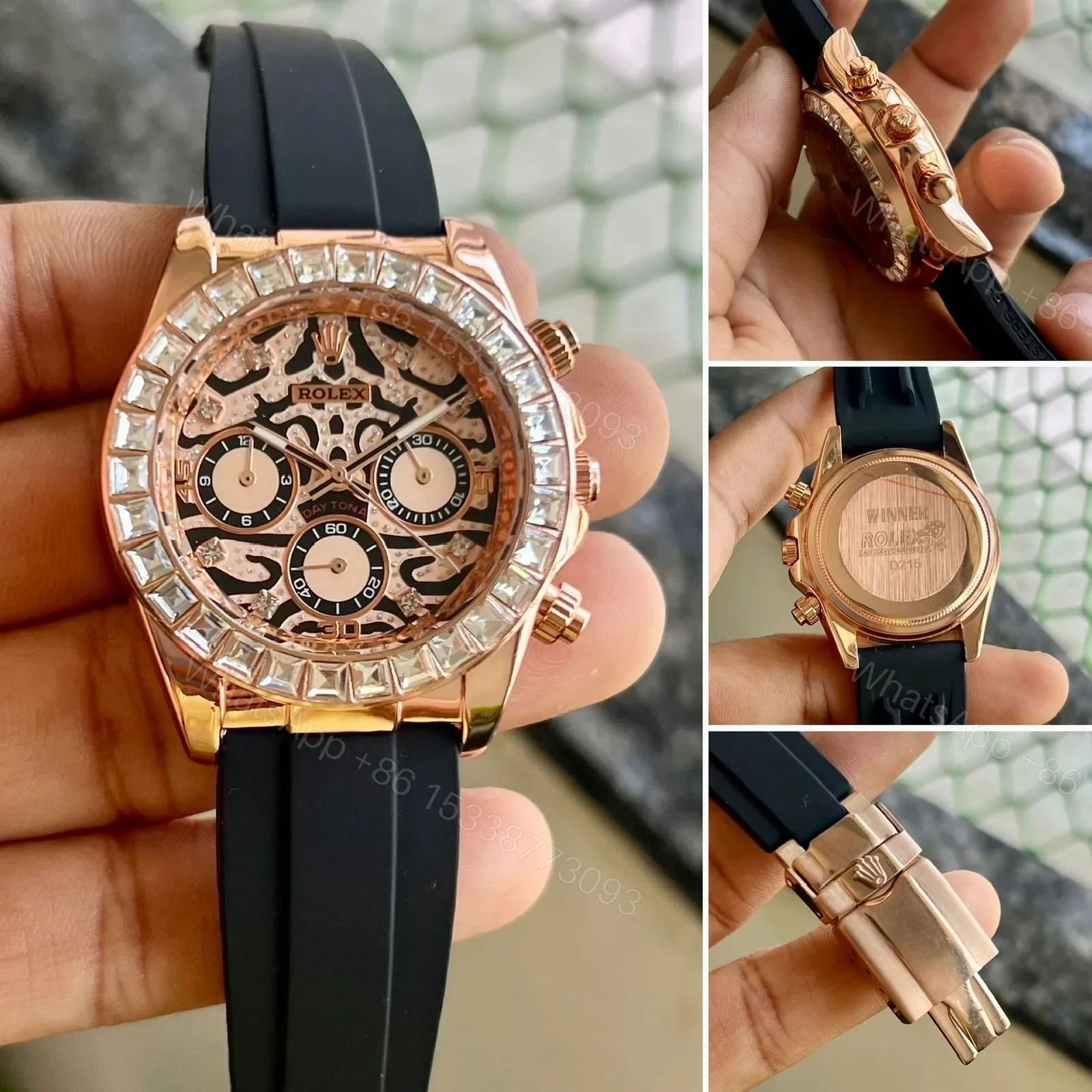 View 2 of Rolex Tiger Daytona Rainbow Diamond Bezel
