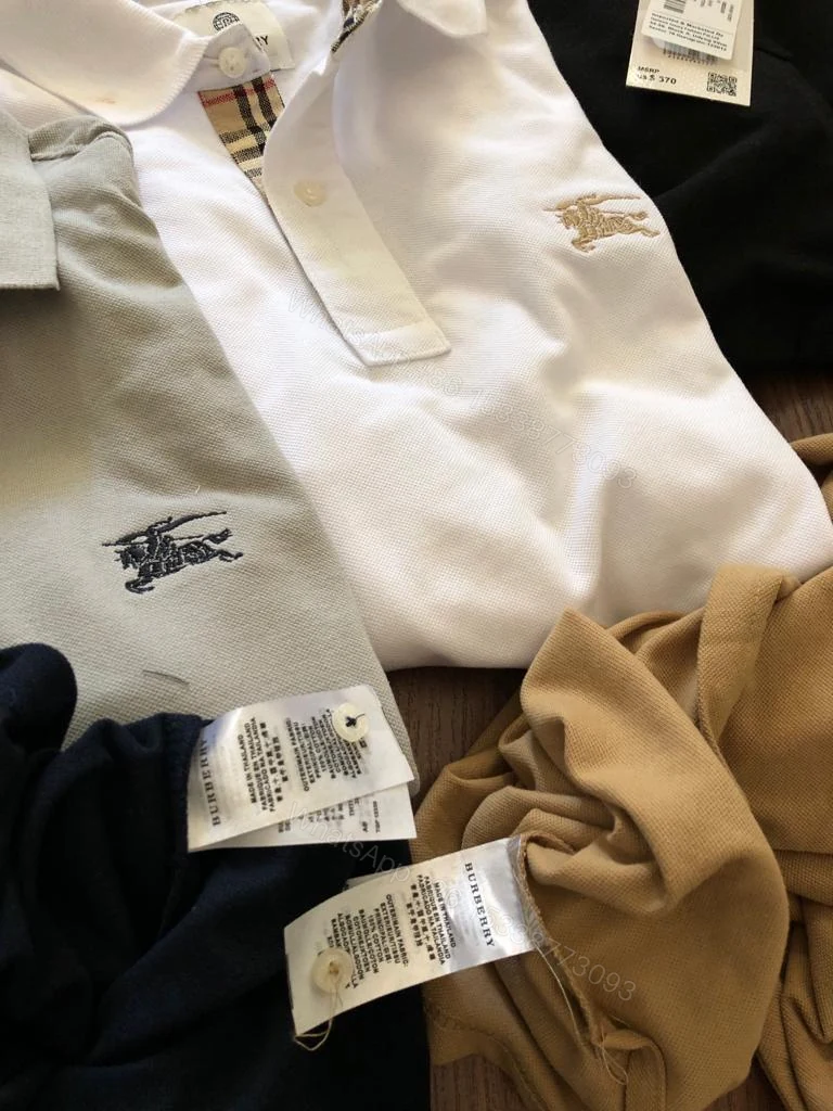 View 9 of FIRST COPY BURBERRY PREMIUM COTTON LYCRA POLOS