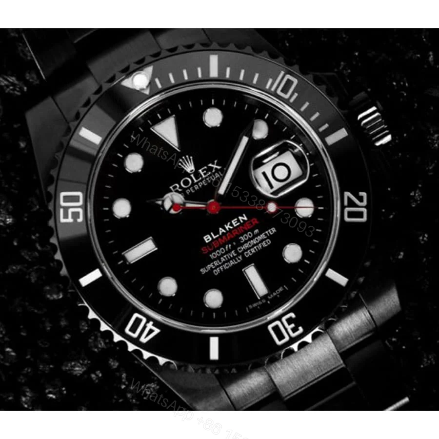 View 2 of Rolex Submariner 116610LN Super Clone : Blaken Blackout Custom 40mm