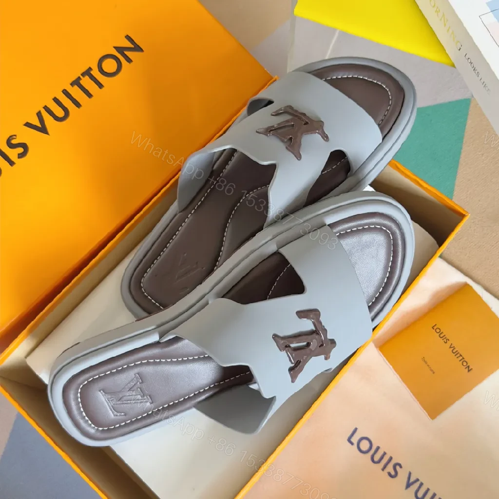 View 4 of Soft-Glow Gray Luxury Slip-Ons: Modern Comfort Sandals