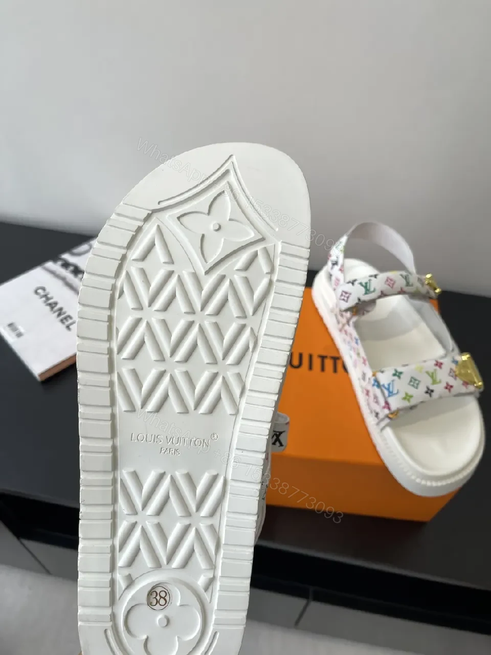 View 6 of Colorful Monogram Comfort Sandals: Playful Luxury in Steps