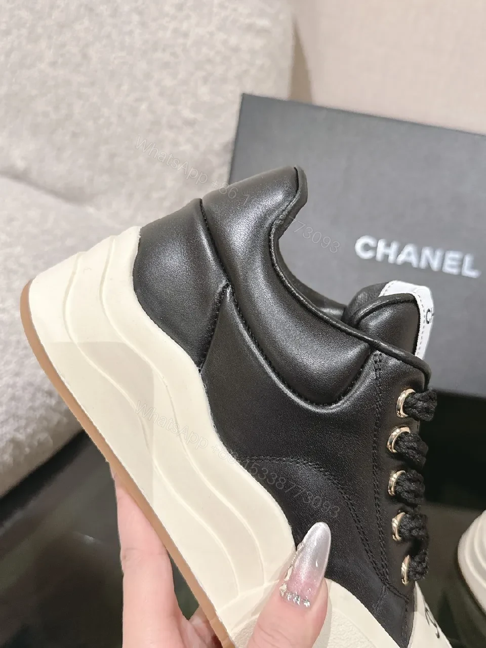 View 5 of Bold Texture Street-Ready Leather Sneaker, Platform Comfort