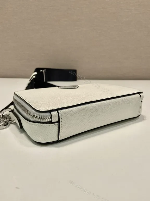 View 3 of Shimmer Prada Saffiano Crossbody â€” Compact Luxury, Secure Shine