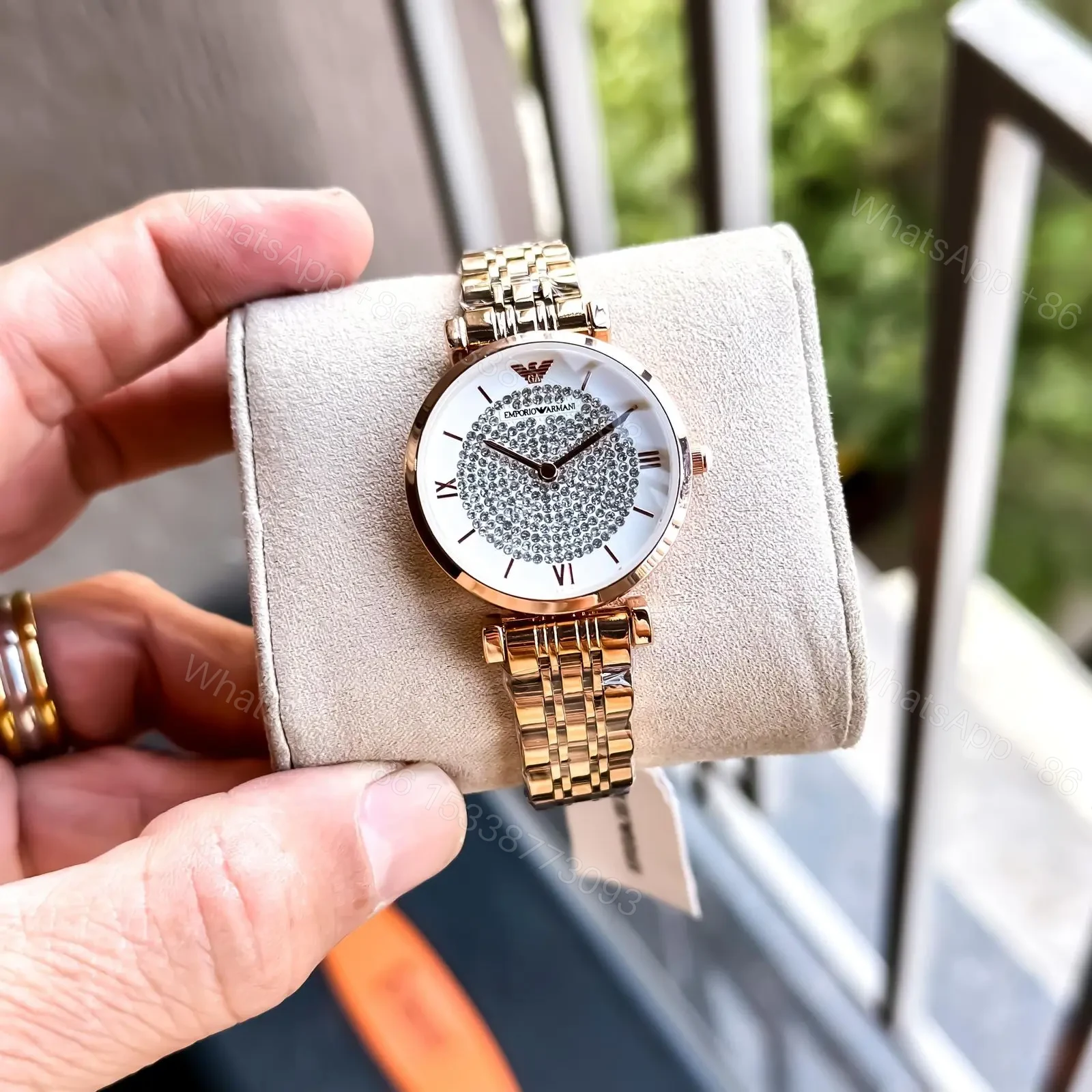 View 3 of Emporio Armani White Diomand Dial