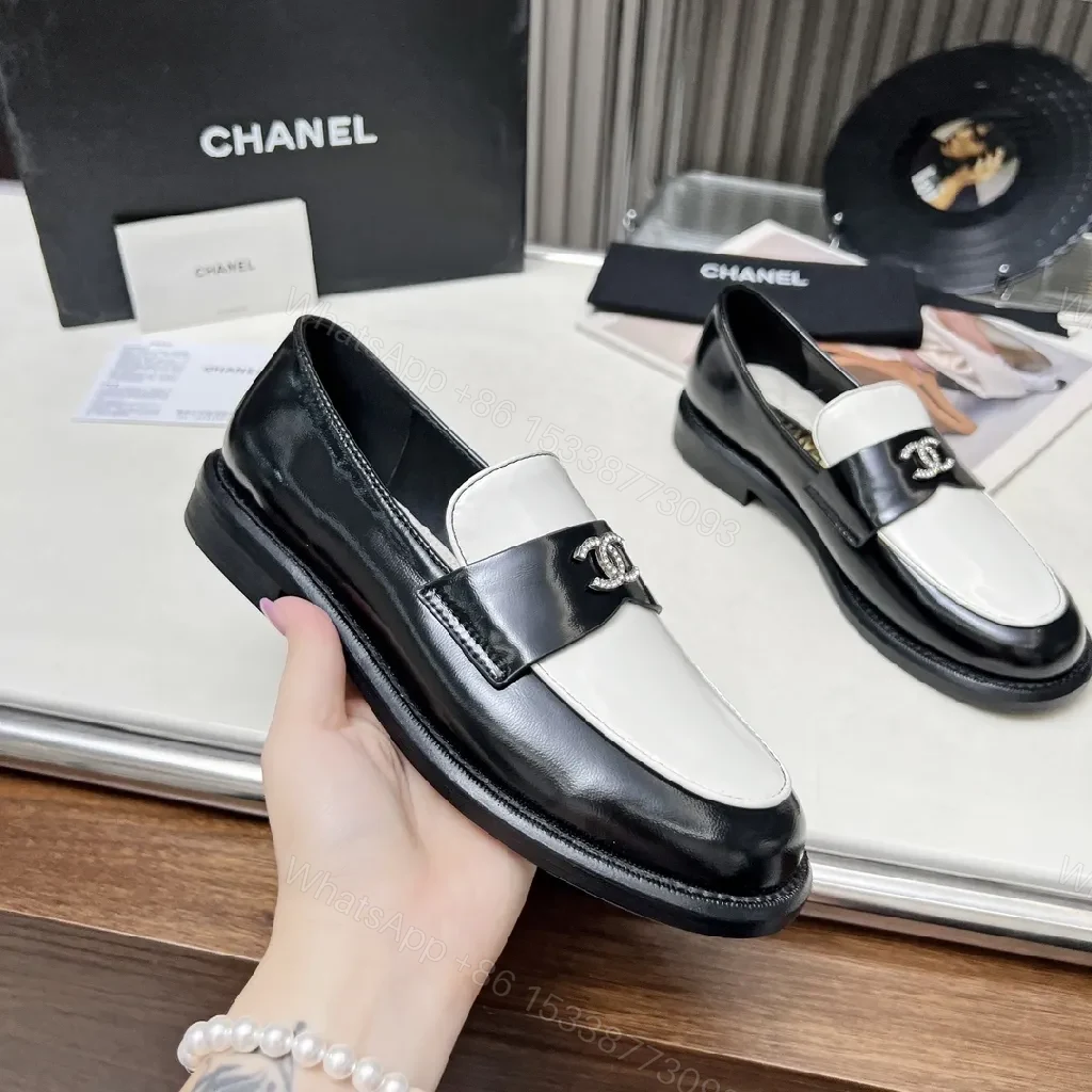 View 2 of Monochrome Patent Loafers: Sleek, Cushioned Comfort Shoes