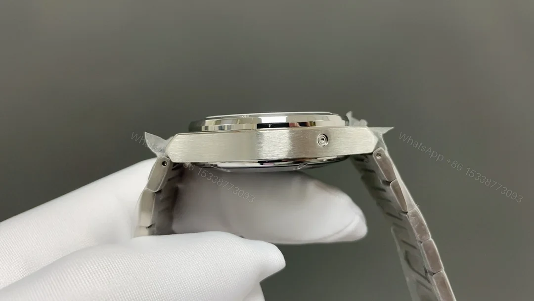 View 5 of IWC Ingenieur Silver Replica 42MM Premium Perpetual Calendar Steel Bracelet Edition RG-IWC-INGENIEUR-SILVER-42