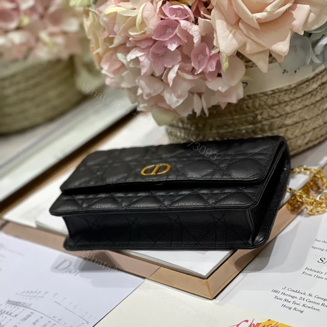 View 7 of Dior Woc Women’s Black Handbag with Gold Lock 20×11.5×3.5cm