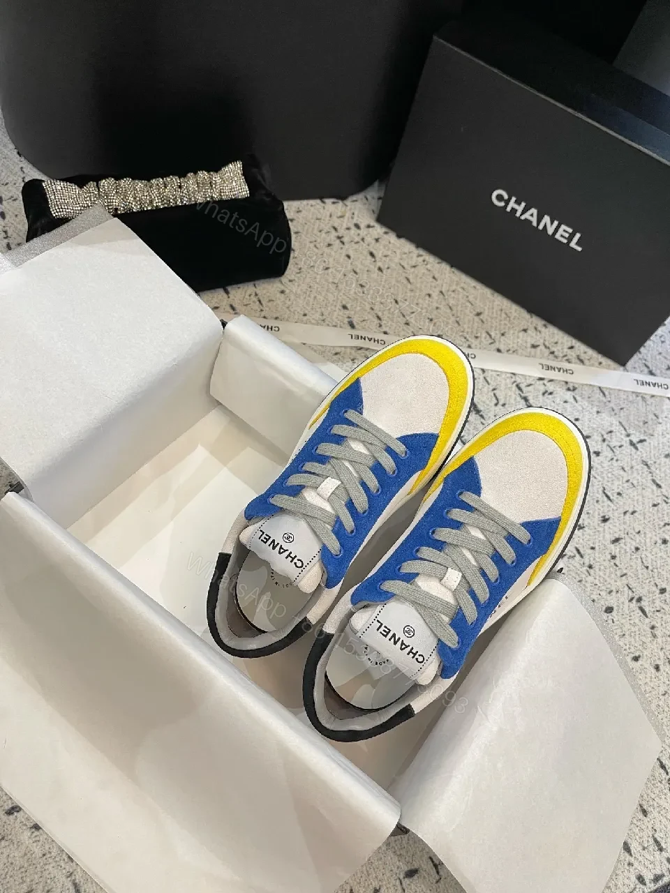 View 8 of Colorblocked Luxury High-Tops with Premium Detailing
