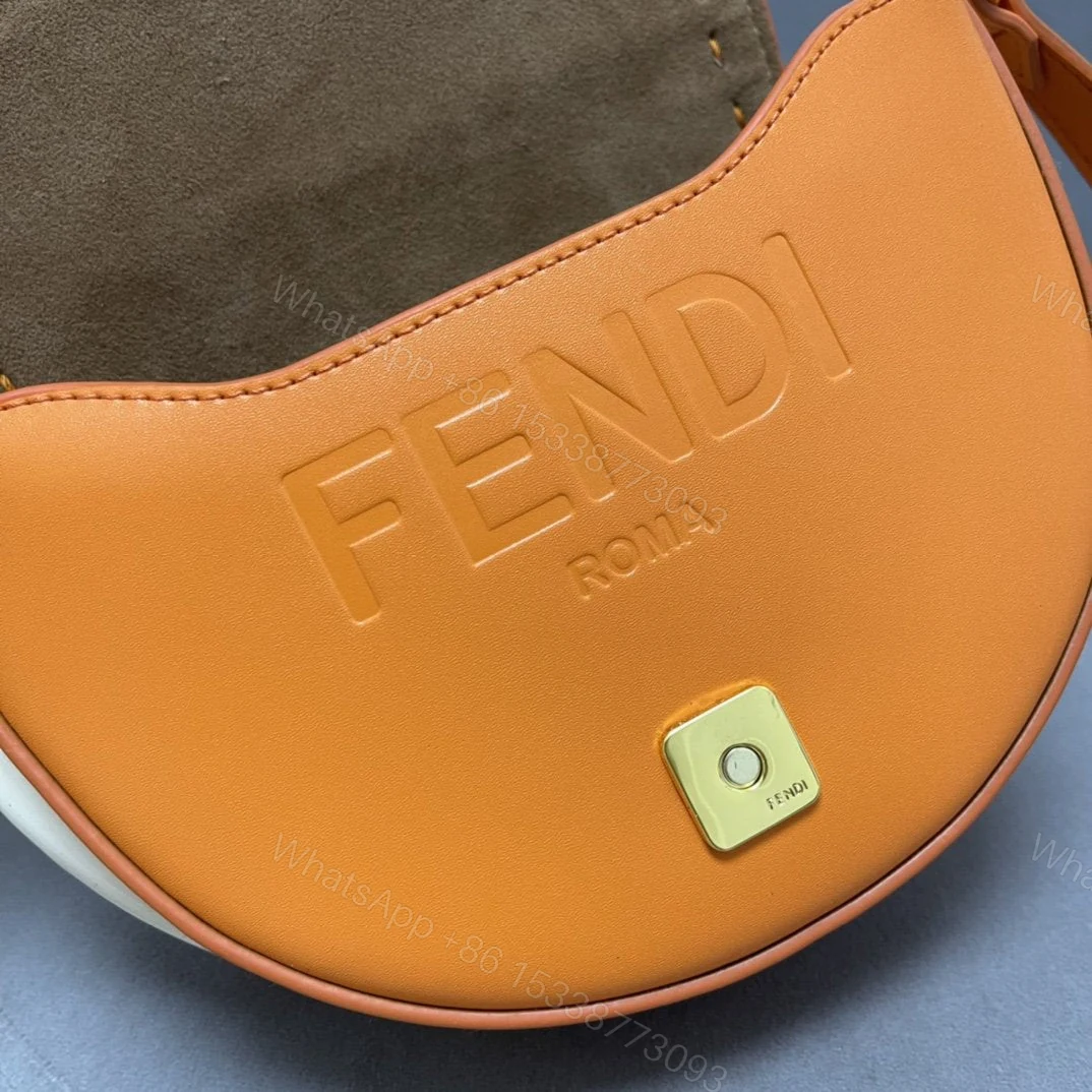 View 2 of Fendi Moonlight Clementine Orange Satchel Crossbody Bag