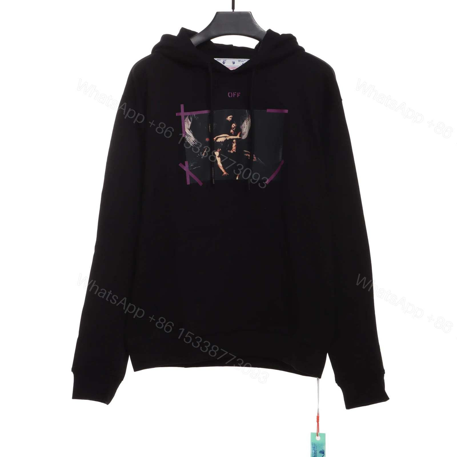 View 4 of Off-White Religious Virgin Print Hoodie