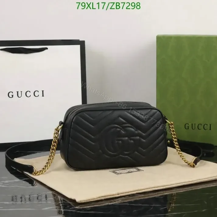 View 23 of Fake Gucci Small GG Beige Marmont Shoulder Bag ZB72988