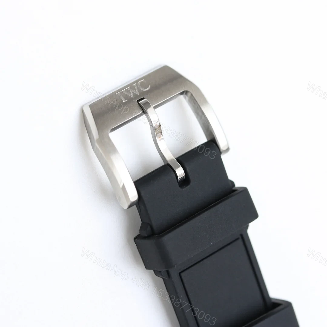 View 9 of IWC Pilot Chronograph Blue Replica 41MM Premium Black Rubber Strap Edition IW388117