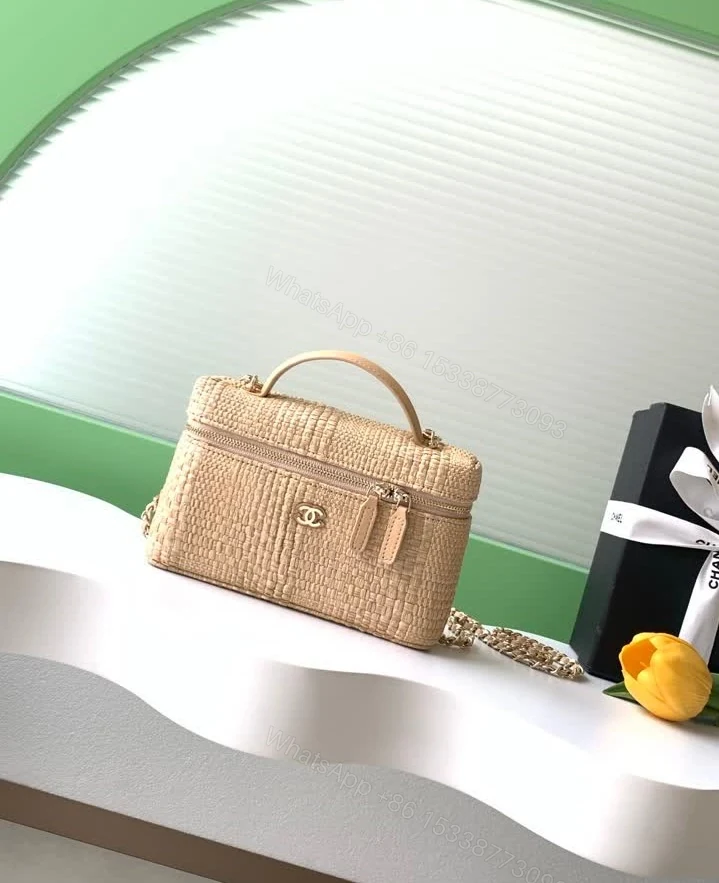 Chanel Replica Braided Raffia Vanity Case 4385 — view 1