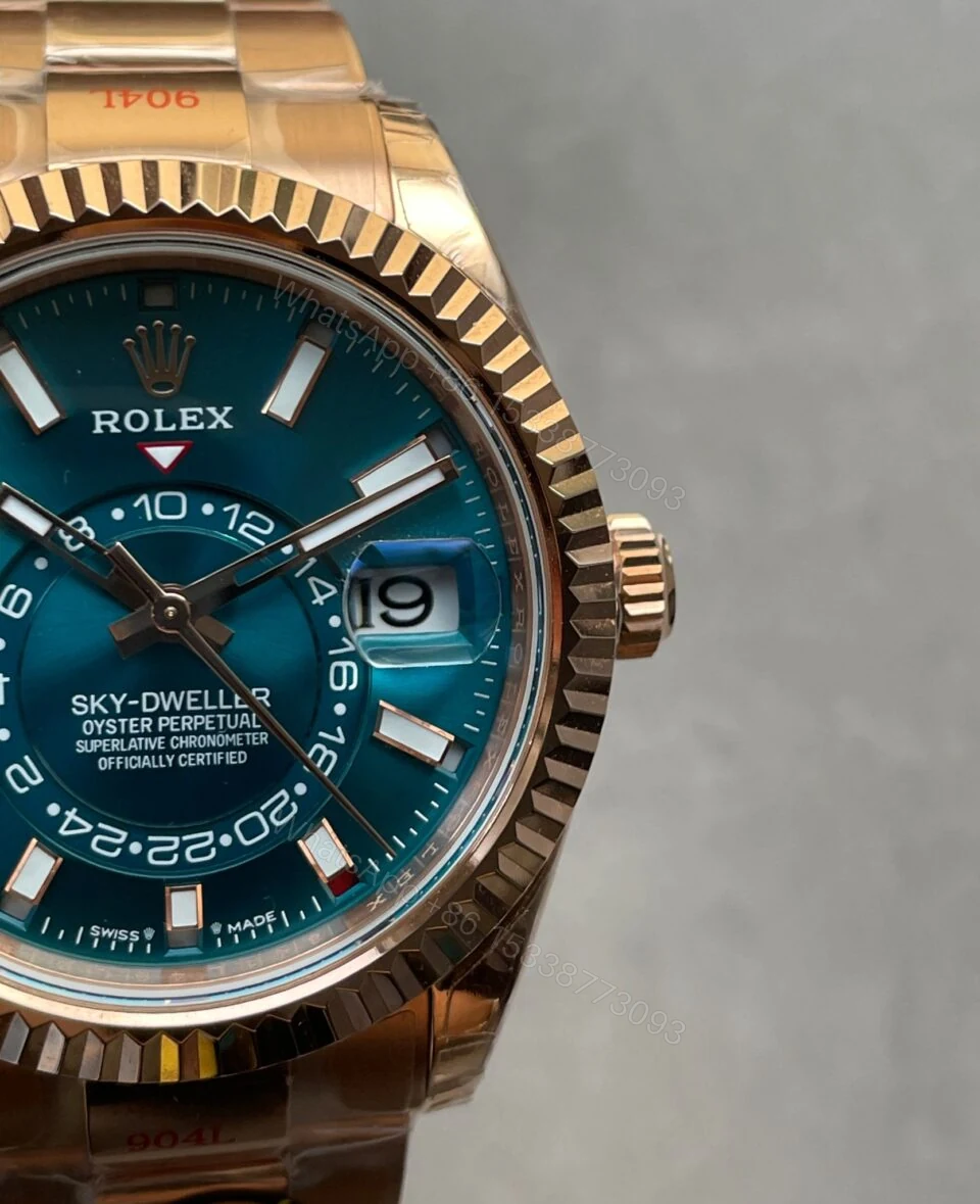 View 3 of Noob FACTORY 1:1 Rolex Sky-Dweller 326935 RG/SS Turquosi Dial