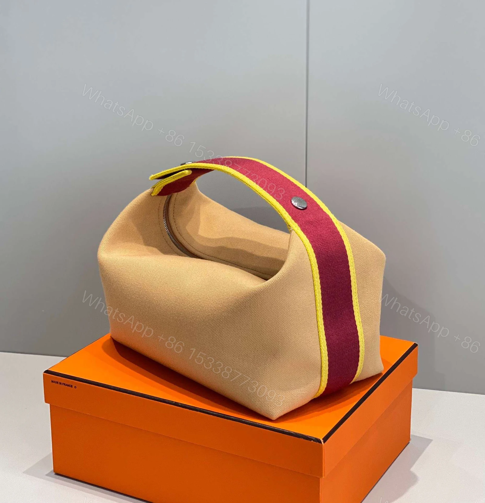 View 3 of Hermes Bride A Brac PM Clutch Bag Orange Mix Red 12x20x10cm