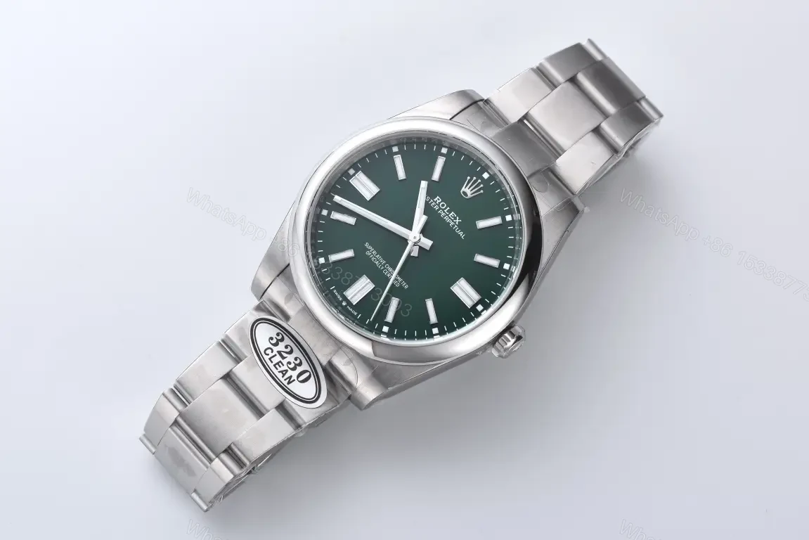 View 3 of Rolex Oyster Perpetual 41 Green Dial Clean Factory 124300-0005