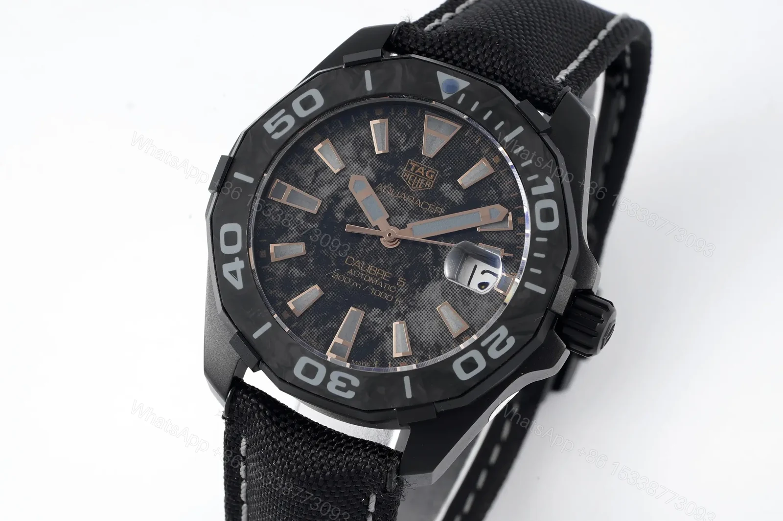 View 2 of Tag Heuer Super Series Watch – Black Dial, Black Strap, Casual and Formal Style, 100m Water Resistance