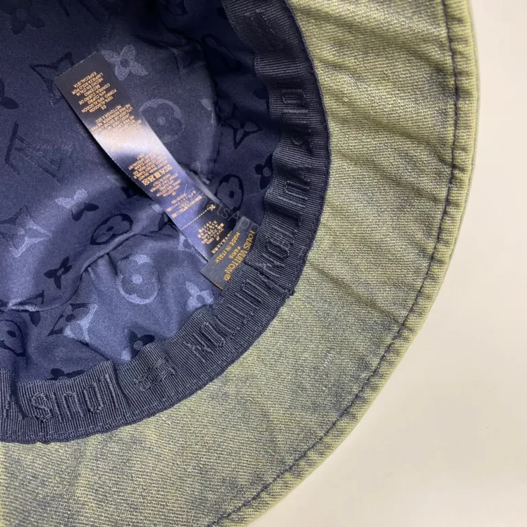 View 7 of Denim LV Monogram Bucket Hat â€“ Luxe, Streetwear Ready